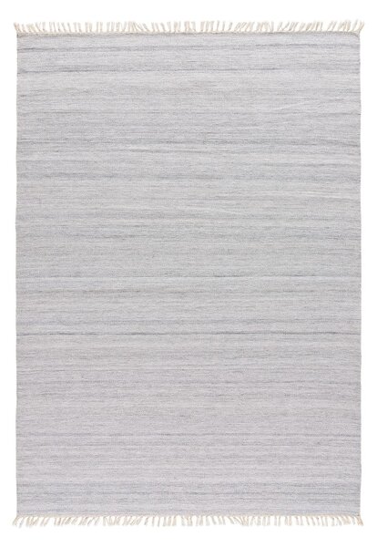 Tappeto per esterni grigio chiaro in plastica riciclata Liso, 140 x 200 cm Liso Eco-Dhurrie - Universal