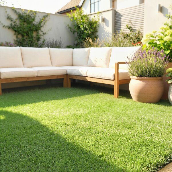 Outsunny Prato Artificiale 1m x 4m, Tappeto Sintetico con Altezza 10mm, Drenante, Verde | Aosom Italy