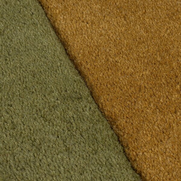 Tappeto verde in lana tessuto a mano 120x180 cm Lozenge – Flair Rugs