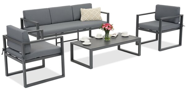 Set di mobili da giardino in alluminio Merlo per 5 persone Garden Point antracite
