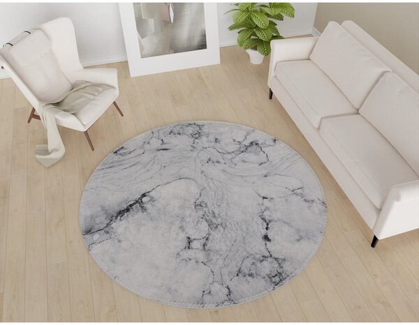 Tappeto rotondo lavabile grigio chiaro ø 80 cm - Vitaus