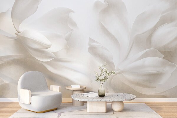 Carta da parati Fiori di magnolia bianchi dalla trama ricca, con petali delicati,, Carta da parati 3D, Carta da parati Fiori 3D, w09771 : Uwalls.it