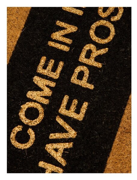 Tappeto in cocco naturale Come In If you Have Prosecco Glitter, 40 x 60 cm - Artsy Doormats