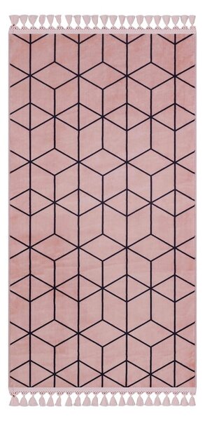 Tappeto rosa lavabile 300x80 cm - Vitaus