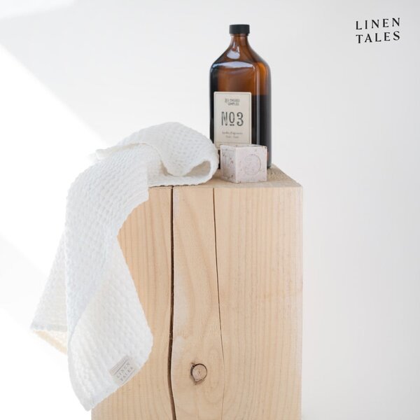 Asciugamani e teli da bagno bianchi in un set di 3 pezzi White - Linen Tales