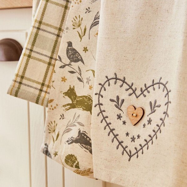 Set di strofinacci in cotone 3 pz 45x65 cm Woodland – Cooksmart ®