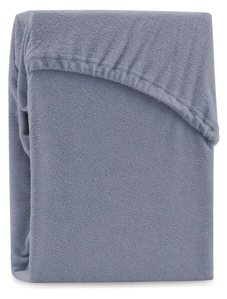 Lenzuolo con angoli grigio in terry 180x200 cm Ruby – Restilo