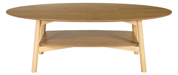 Tavolino basso ovale in legno chiaro L120 cm HANAE