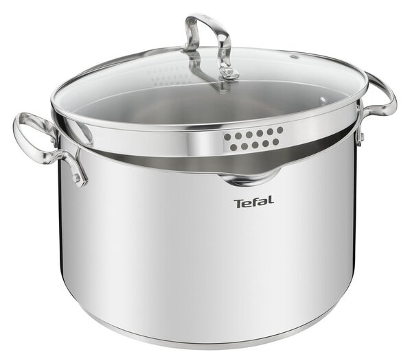 Pentola in acciaio inox con coperchio per induzione 10 l Duetto+ - Tefal