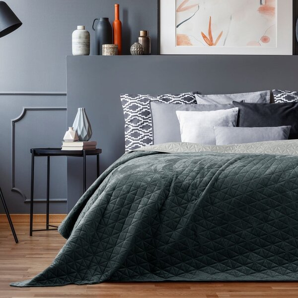 Copriletto grigio scuro Grafite, 220 x 240 cm Laila - AmeliaHome