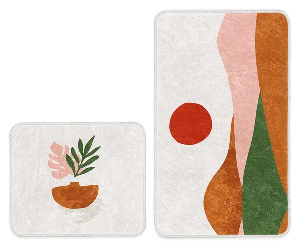 Tappetini da bagno in set da 2 100x60 cm - Minimalist Home World