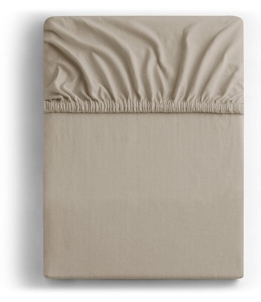 Lenzuolo con angoli marrone chiaro in jersey 90x200 cm Amber – Restilo