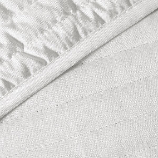 Copriletto trapuntato bianco per letto matrimoniale 220x230 cm - Bianca