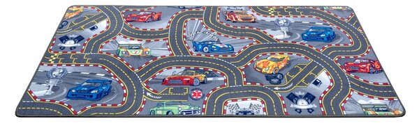 Tappeto da gioco per bambini blu 90x200 cm Race Track – Hanse Home