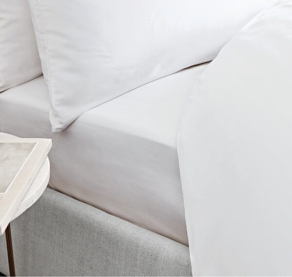 Lenzuolo di cotone sateen bianco Classic, 135 x 190 cm - Bianca
