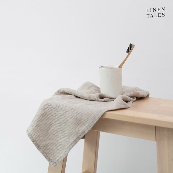 Asciugamano in lino waffle di colore naturale 75x125 cm Natural Fine Waffle - Linen Tales
