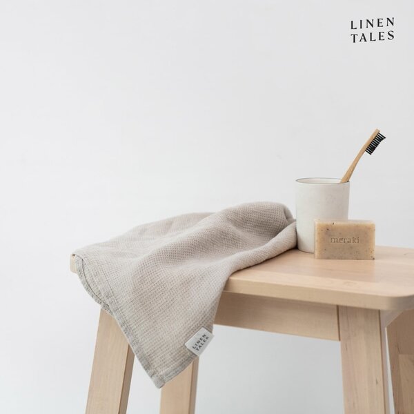 Asciugamano in lino waffle di colore naturale 75x125 cm Natural Fine Waffle - Linen Tales