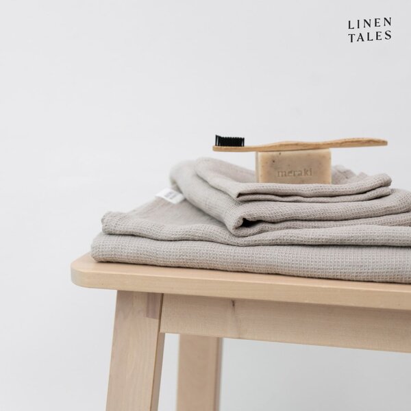 Asciugamano in lino waffle di colore naturale 75x125 cm Natural Fine Waffle - Linen Tales