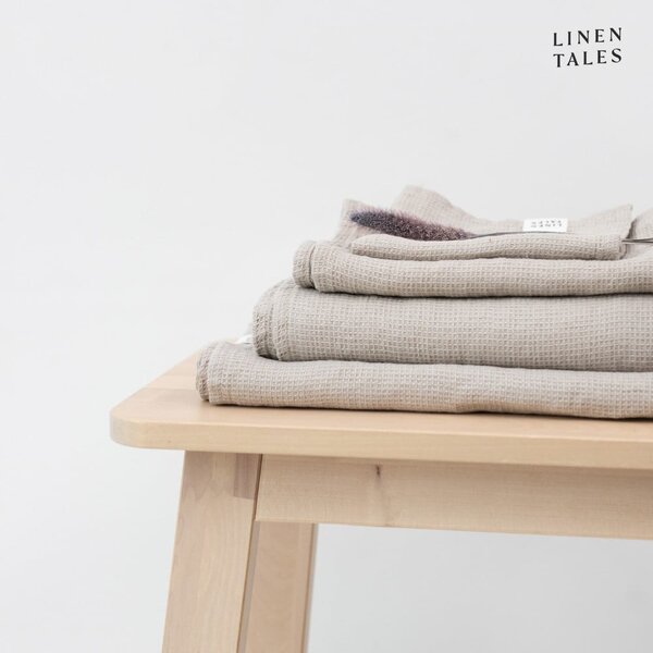 Asciugamano in lino waffle di colore naturale 75x125 cm Natural Fine Waffle - Linen Tales