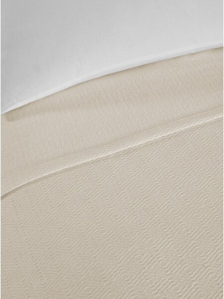 Copriletto in cotone crema per letto matrimoniale 200x230 cm Serenity - Mijolnir