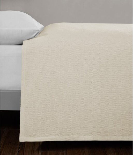 Copriletto in cotone crema per letto matrimoniale 200x230 cm Serenity - Mijolnir