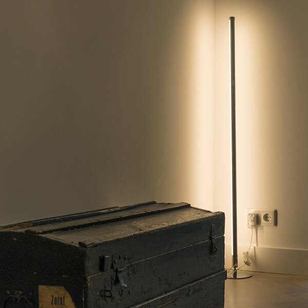 Set di 2 lampade da terra moderne a LED cromate - Line-up