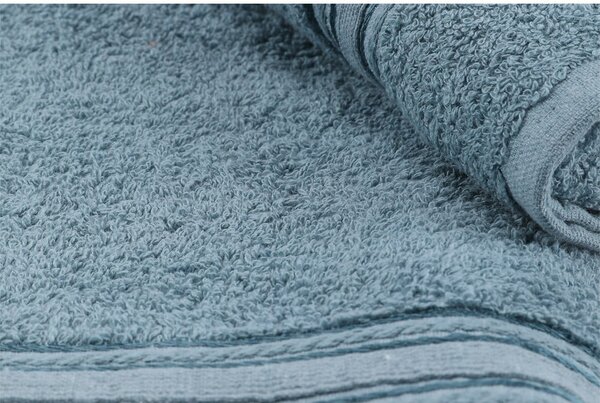 Asciugamani e teli da bagno in cotone blu in un set di 2 pezzi Dora - Foutastic