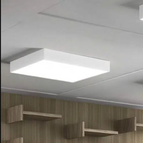 Plafoniera moderna promoingross box q15 q30 q50 q80 led metallo metacrilato - Promoingross