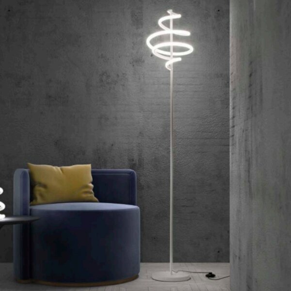 Piantana moderna promoingross boucle pt180 led dimmerabile metallo silicone - Promoingross