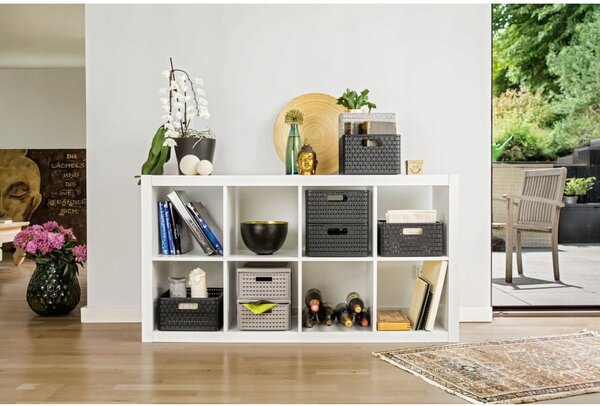 Cestino beige in plastica riciclata Country - Rotho