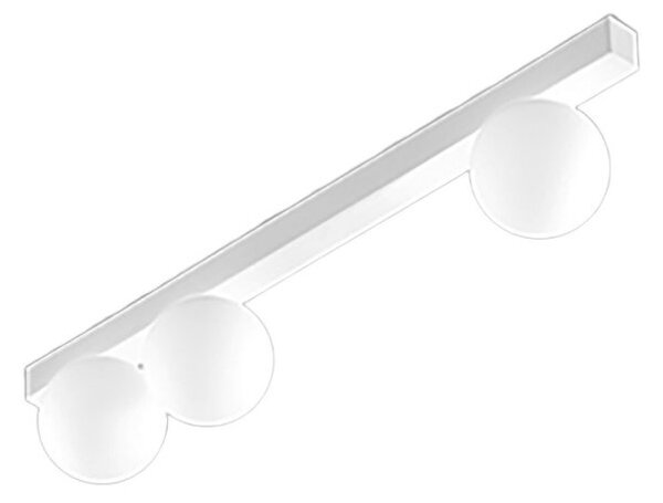 Plafoniera perenz snooky 8480 b g9 led metallo bianco opaco sfera vetro soffiato bianco - Perenz