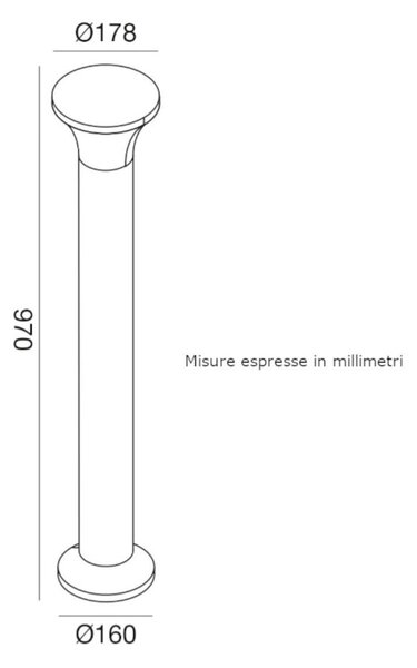 Lampioncino moderno gea led ges2271 e27 led ip54 97h termoplastico policarbonato - Gea Led