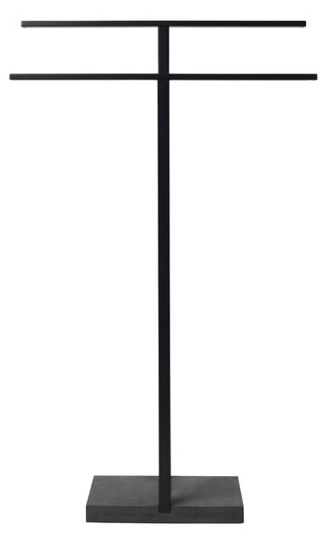 Portasciugamani in metallo nero, altezza 86 cm - Blomus