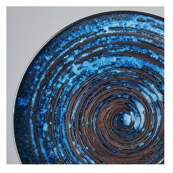 Piatto in ceramica blu Swirl, ø 29 cm Copper - MIJ