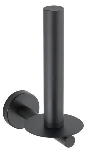 Porta carta igienica da parete in acciaio inox nero opaco Bosio - Wenko