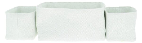 Set di 3 cestini portaoggetti bianchi Cestini in iuta Noah - Compactor