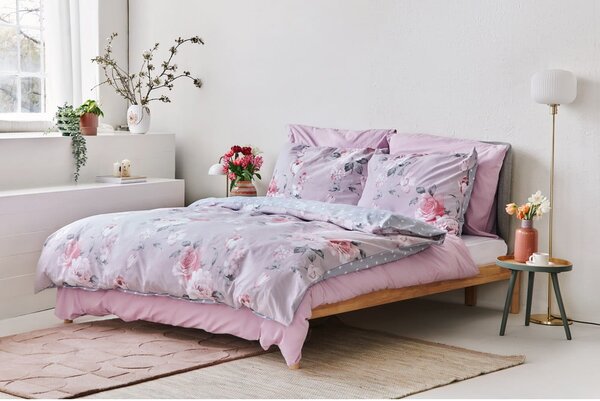 Biancheria da letto rosa in cotone per letto matrimoniale, 200 x 220 cm Belle - Bonami Selection