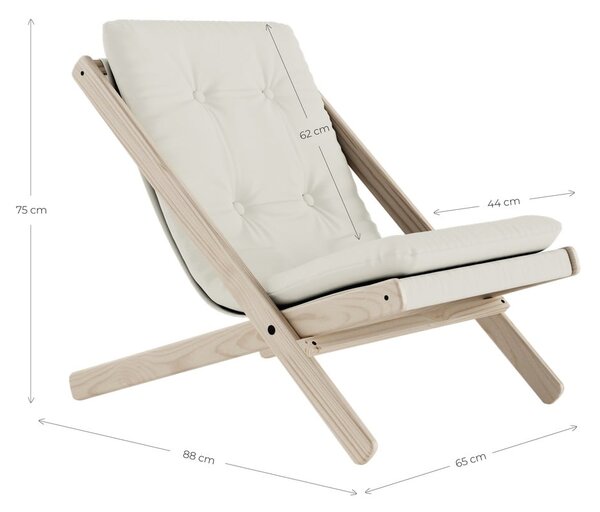 Sedia pieghevole Raw/Beige Boogie - Karup Design
