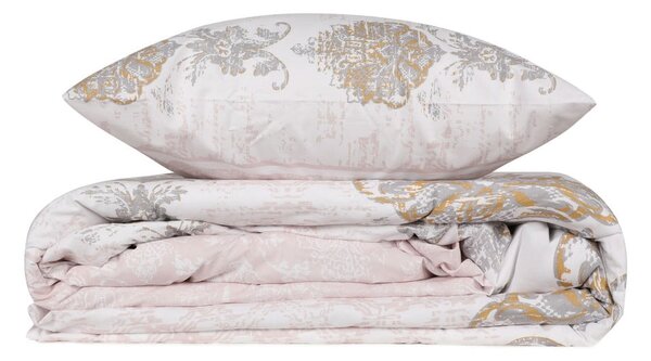 Biancheria da letto singola in cotone Renforcé marrone/beige 140x200 cm Daisy - Mijolnir