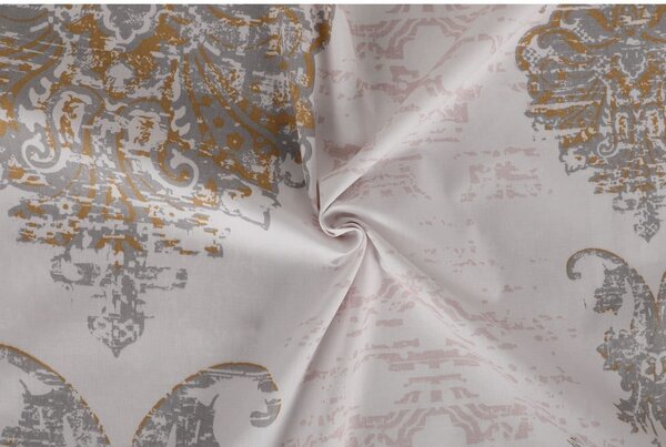 Biancheria da letto singola in cotone Renforcé marrone/beige 140x200 cm Daisy - Mijolnir