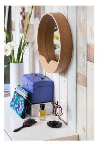 Specchio da parete con vano portaoggetti Round Wall, ⌀ 40 cm - Zuiver