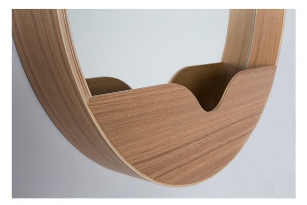 Specchio da parete con vano portaoggetti Round Wall, ⌀ 40 cm - Zuiver