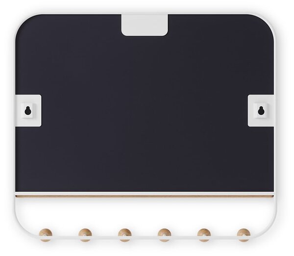 Appendiabiti da parete in legno di faggio bianco naturale con ripiano Estique - Umbra