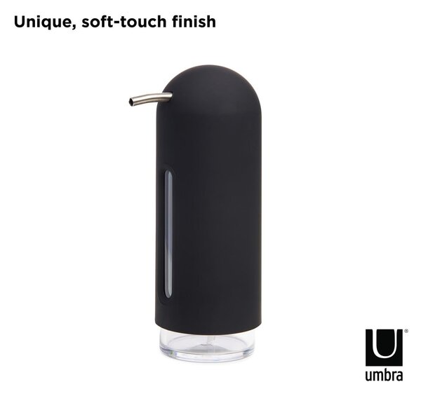 Dispenser di sapone in plastica nera da 350 ml Penguin - Umbra