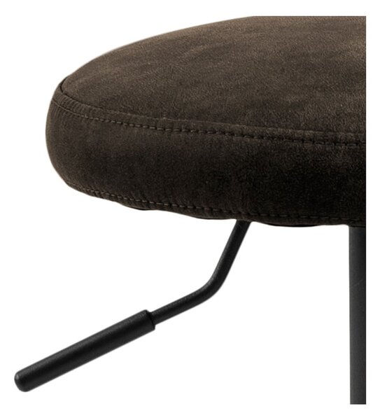 Sedia da bar grigia in imbottito con altezza regolabile (altezza della seduta 62 cm) Finch – Actona