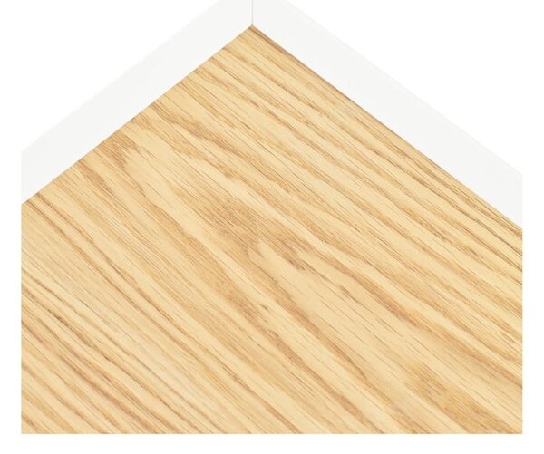 Cassettiera bassa bianca effetto rovere 110x85 cm Arista - Teulat