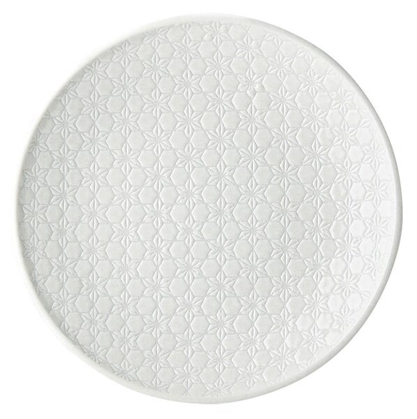Piatto in ceramica bianca Star, ø 25 cm White Star - MIJ