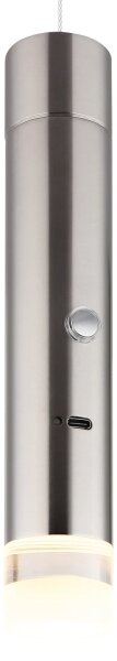 Globo 16060N - Lampada ricaricabile LED dimmerabile 2 in 1 PELO LED/2W/230/5V cromo opaco