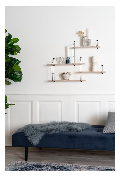 Scaffale in legno massiccio nero pavlovnia Harlem Hyde - House Nordic