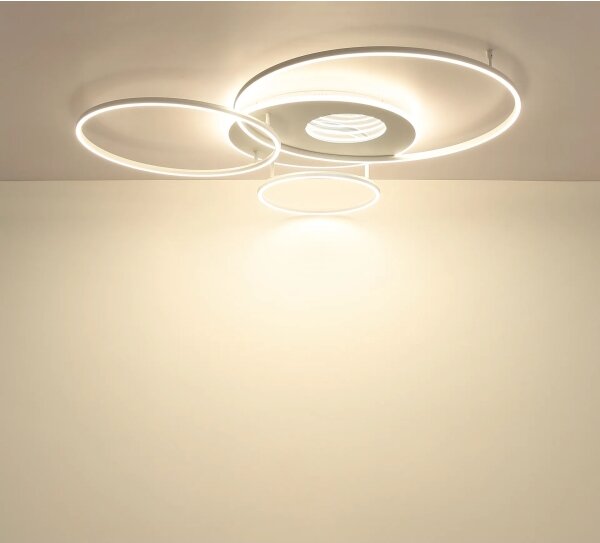 Globo 48466-70W-LED Plafoniera dimmerabile INVERTINA 70W/230V 105x26,5 cm bianca + telecomando